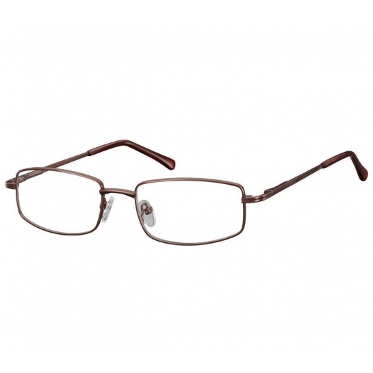 Oprawki korekcyjne zerówki okulary metalowe 799C brązowe
